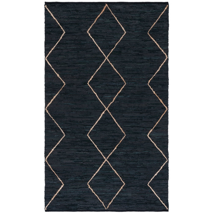 Union Rustic Anaisa Handmade Handwoven Black/Natural Rug | Wayfair