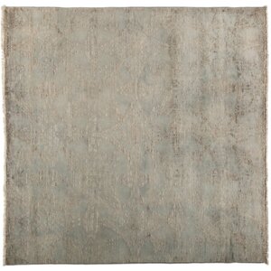 One-of-a-Kind Vibrance Hand-Knotted Gray Area Rug