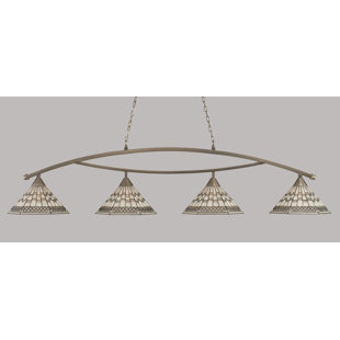 Go to store & view more images Loon Peak Essonnes 4-Light Brushed Nickel Billiard Light