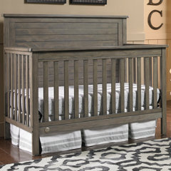 gray baby bed