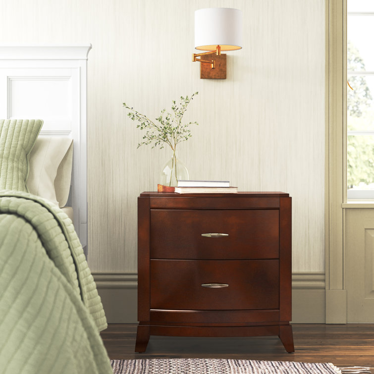 small cherry wood nightstand