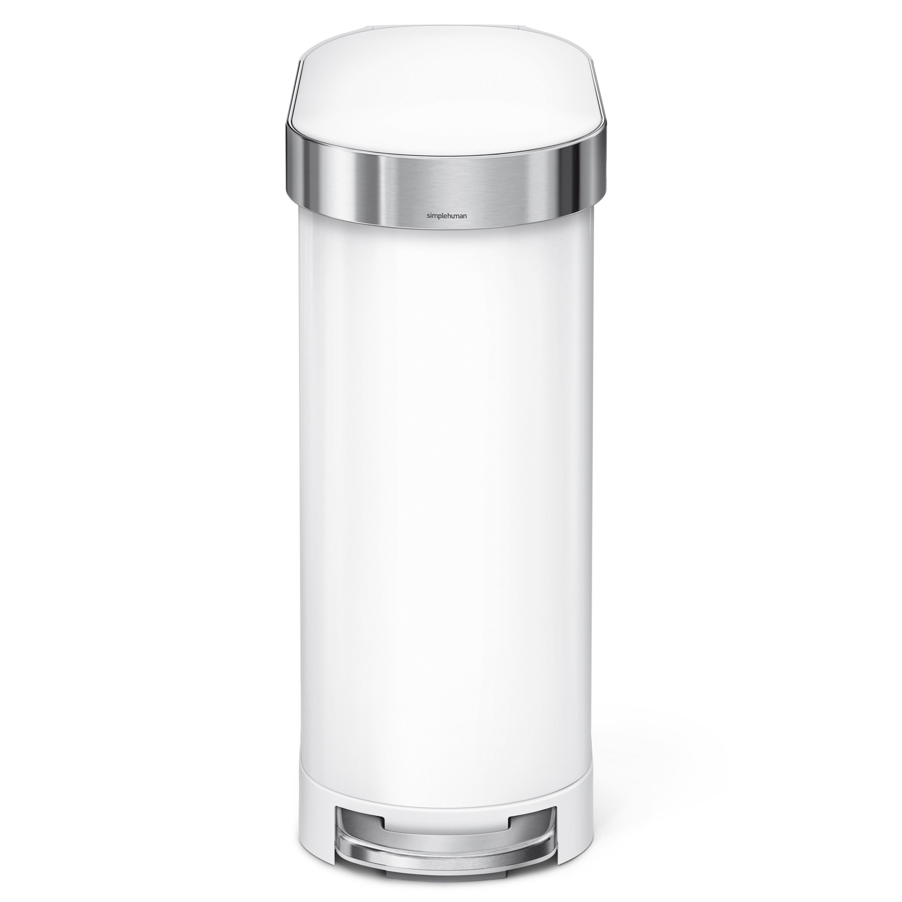 Simplehuman 45 Liter Slim Step Stainless Steel Trash Can With Liner Simplehuman 45 Liter Slim Step Stainless Steel Trash Can With Liner Rim Rose Reviews Wayfair