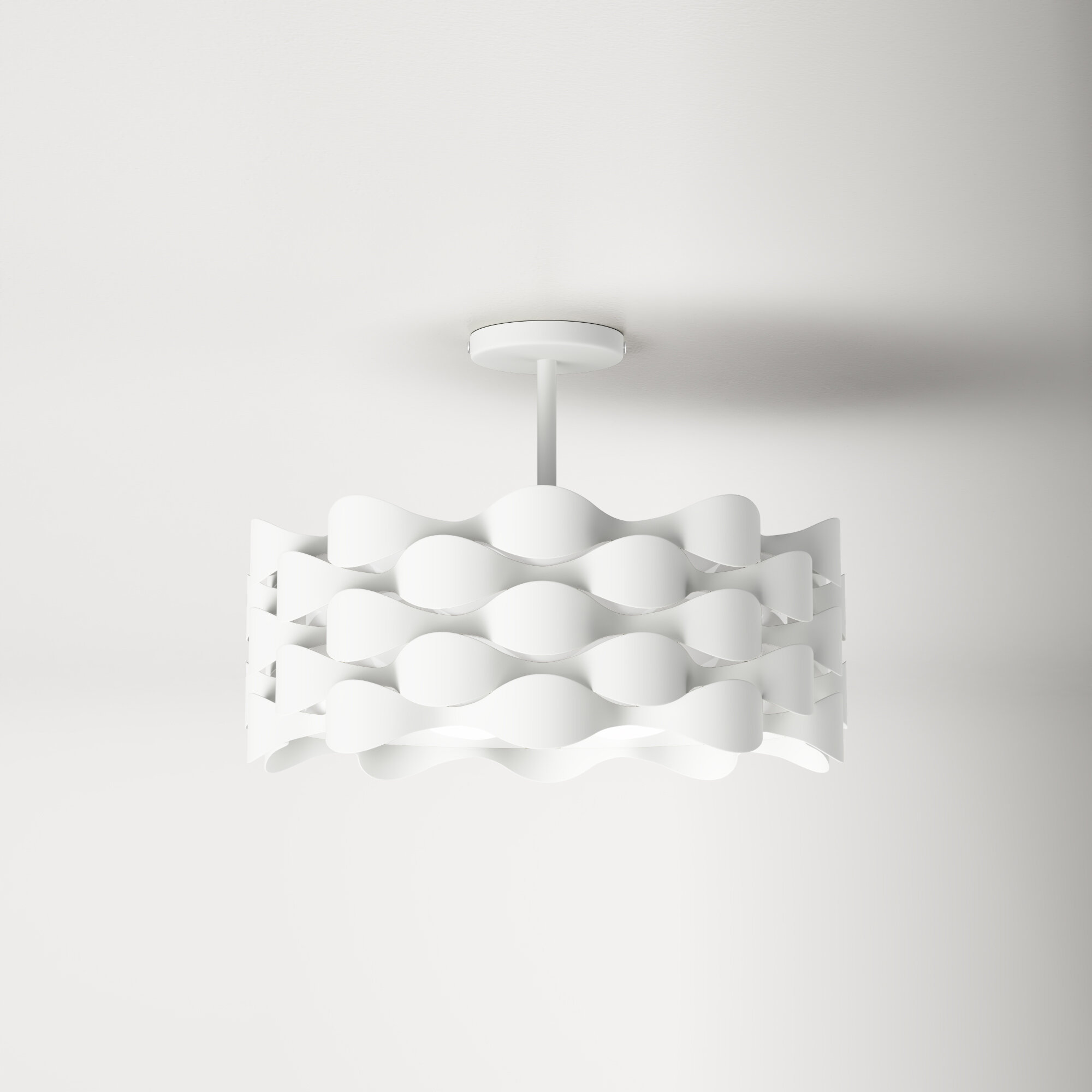 AllModern Rickey Fabric LED Semi Flush Mount & Reviews | Wayfair