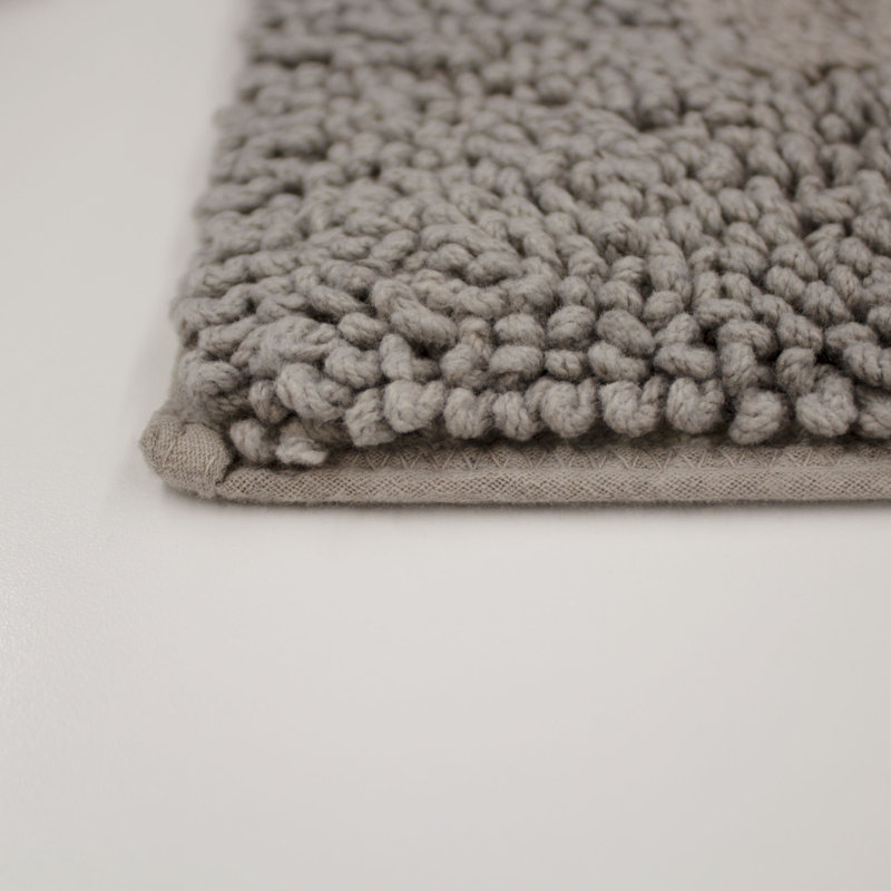 French Connection Cathy 2 Piece Border Loop Cotton Bath Rug Set