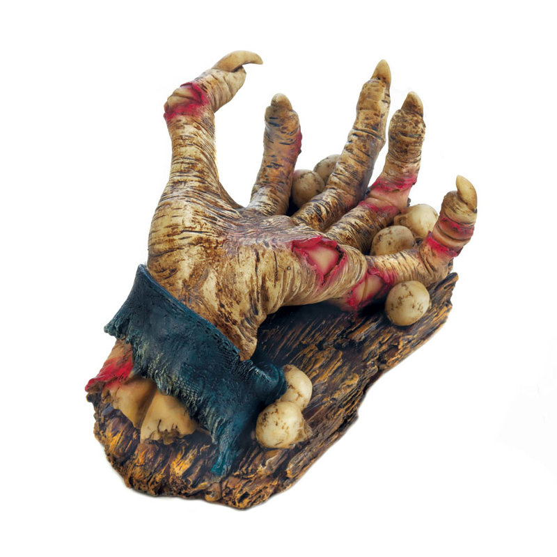 The Holiday Aisle Hansen Zombie Hand 1 Bottle Tabletop Wine Rack Hansen Zombie Hand 1 Bottle Tabletop Wine Rack