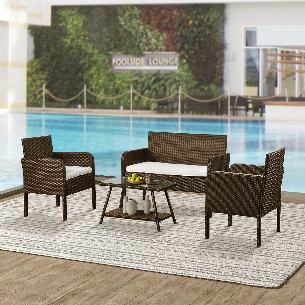 Zanzibar Outdoor 12 Piece Rattan Sofa Seating Group with Cushions Zanzibar Outdoor 12 Piece Rattan Sofa Seating Group with Cushions