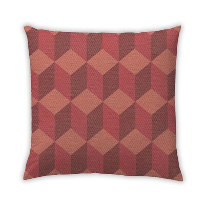 Karrara Geometric Throw Pillow East Urban Home Color: Brown, Cover Material: Microsuede