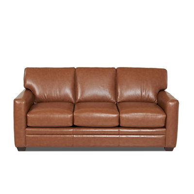 Allmodern Custom Upholstery Carleton Leather Sofa Body Fabric Custom Upholstery Carleton Leather Sofa