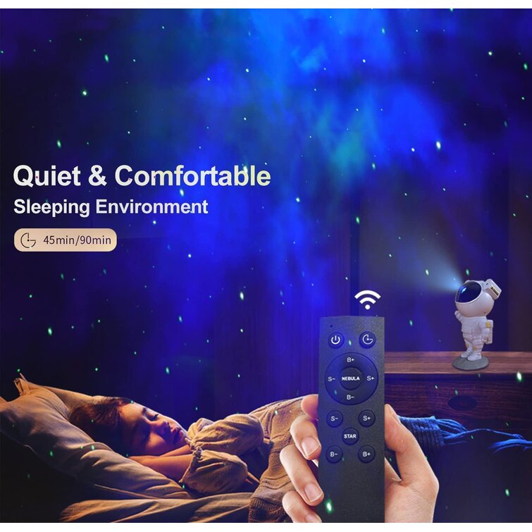 Galaxy Projector Night Light with 9 Lighting Modes Star Projector 4000mAh Battery Up to 6H Working Time Dimmable Ambience Light for Kids Bedroom Home Decor Party 300°Adjustable Remote Control