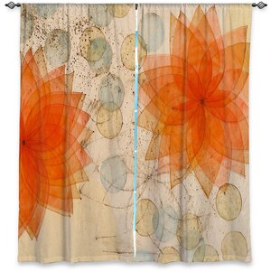 Nature/Floral Room Darkening Rod Pocket Curtain Panels (Set of 2)