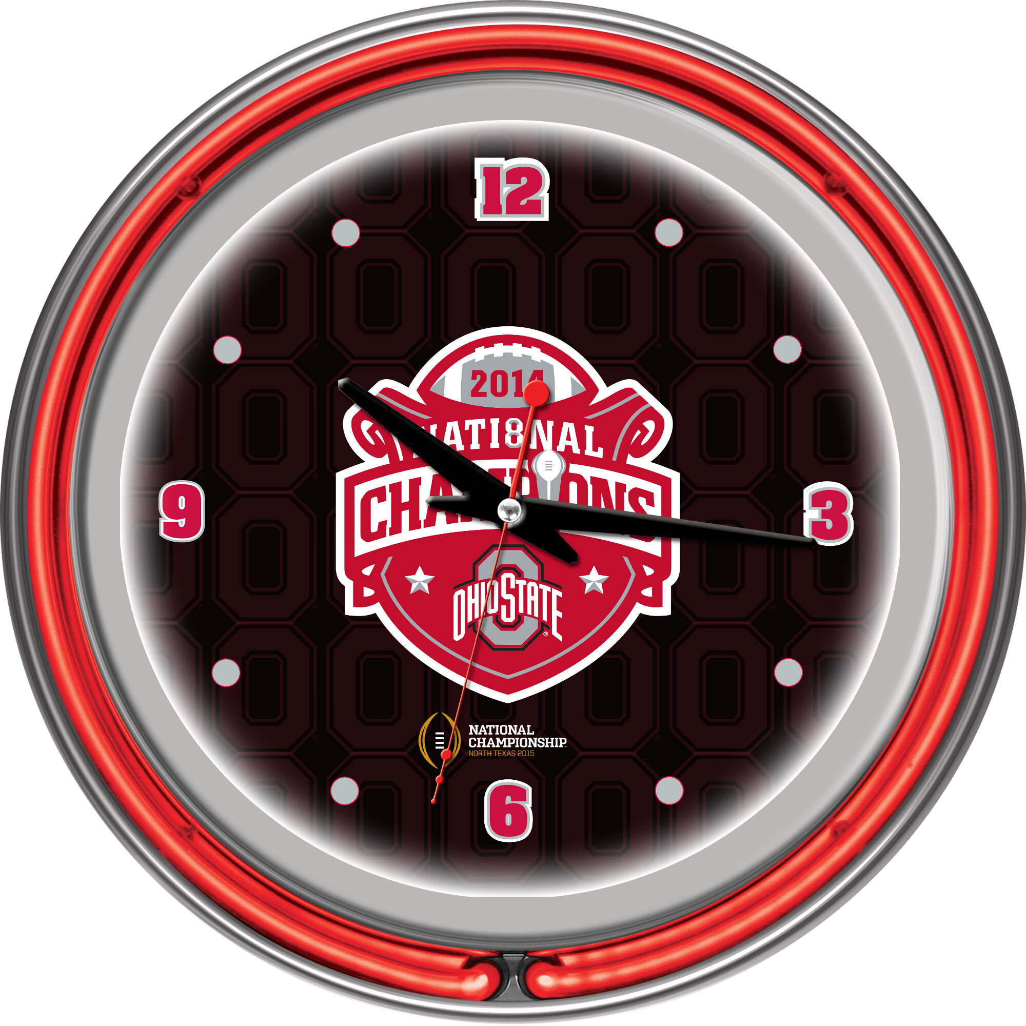 Trademark Global Osu National Champions 14 5 Neon Wall Clock Wayfair