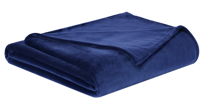Blanket Color: Navy, Size: Queen