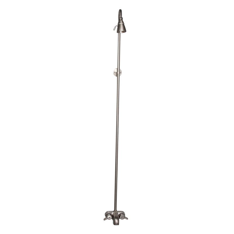 Barclay Double Handle Wall Mounted Clawfoot Tub Faucet With Riser