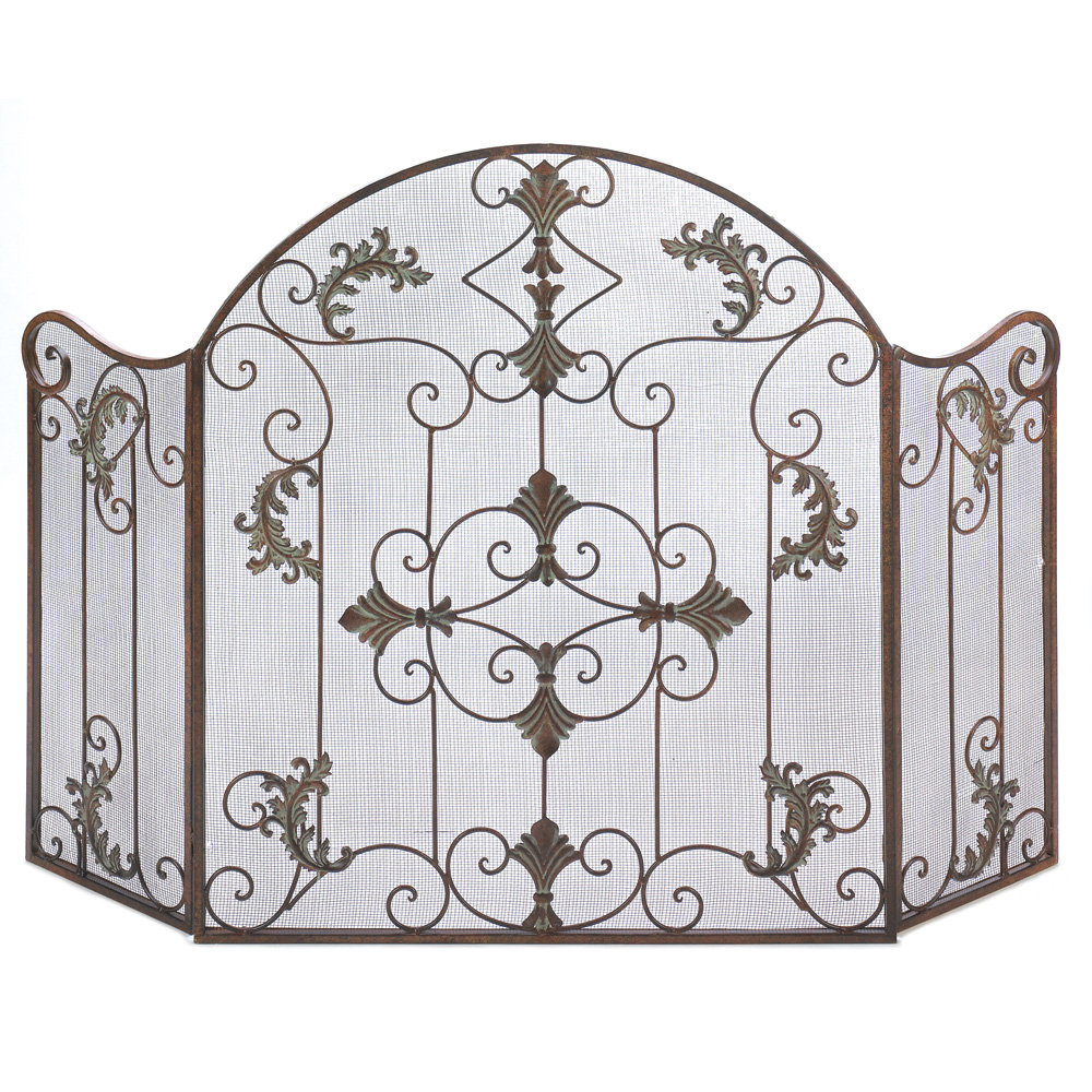 Furniture Panel Screens Black Copper French Design 3 Panel