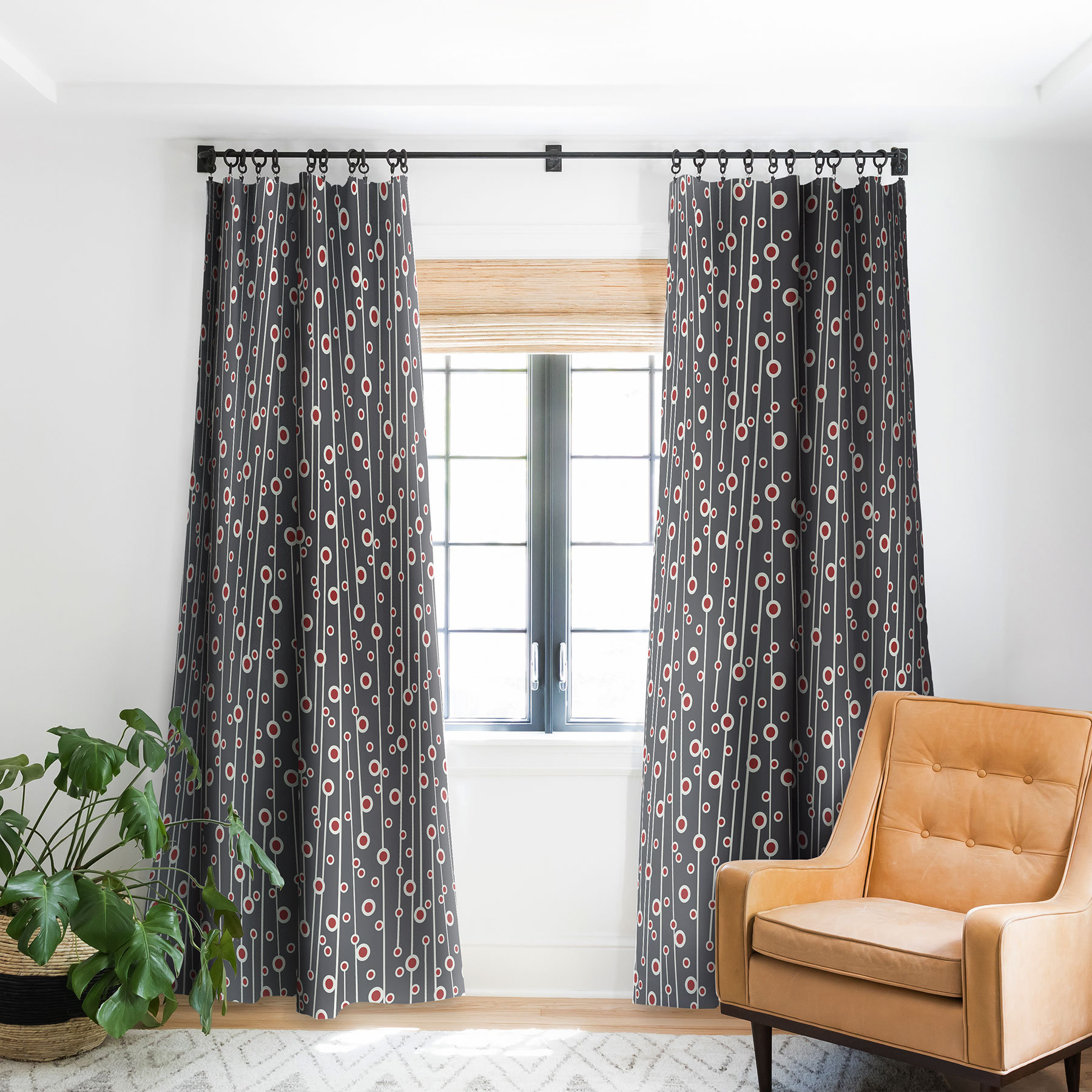 East Urban Home Heather Dutton Berry Branch Floral Blackout Pinch