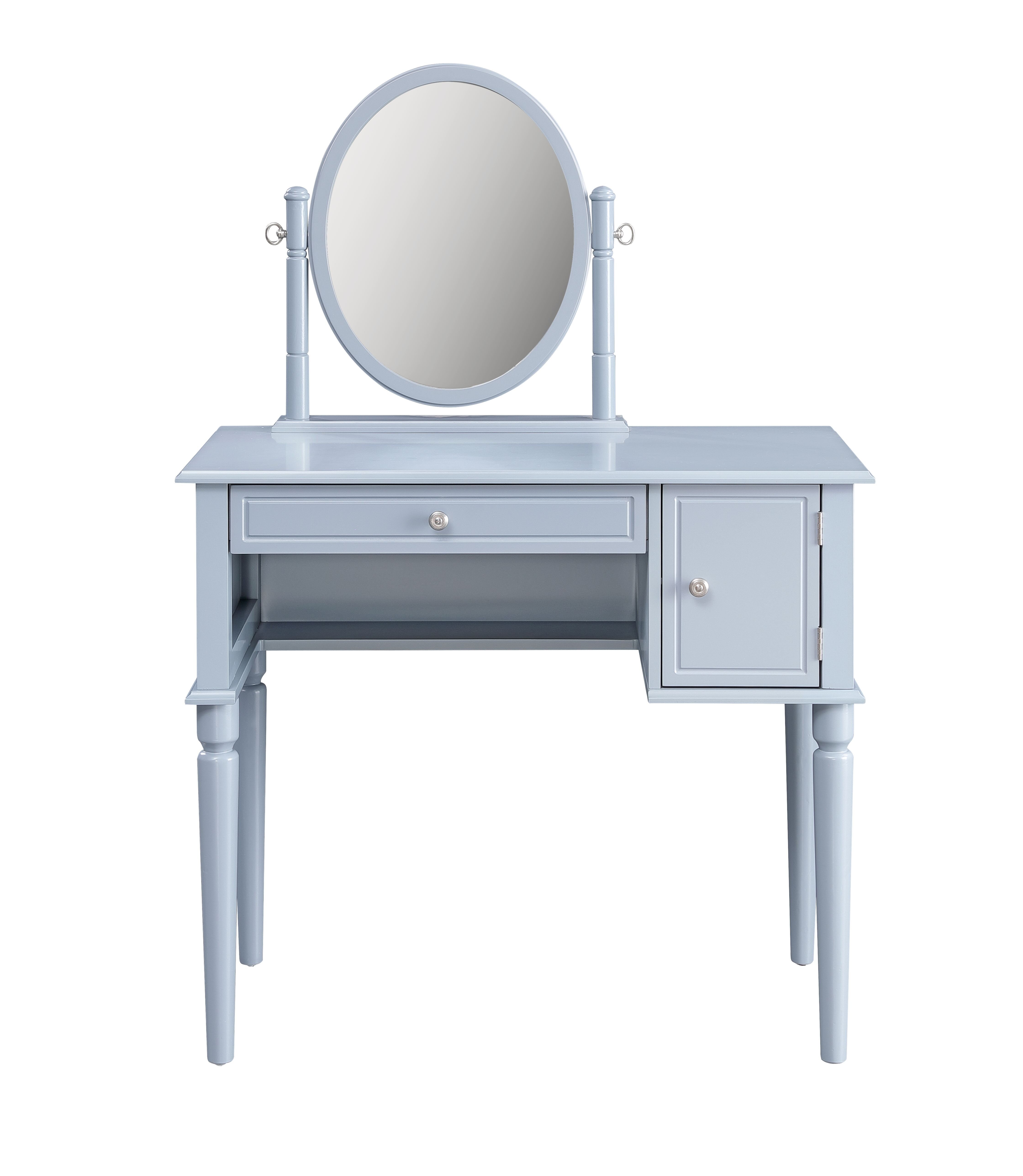 Longshore Tides Alessandra Vanity Set With Stool And Mirror Wayfair