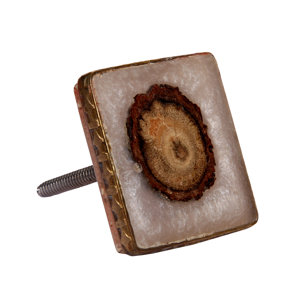 Luxe Wood Resin Square Round Knob (Set of 2)