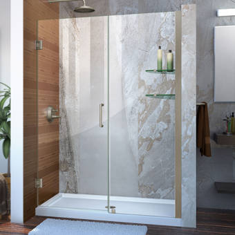 Dreamline Unidoor X 64 W X 72 H Hinged Frameless Shower Door With Clearmax Technology Wayfair