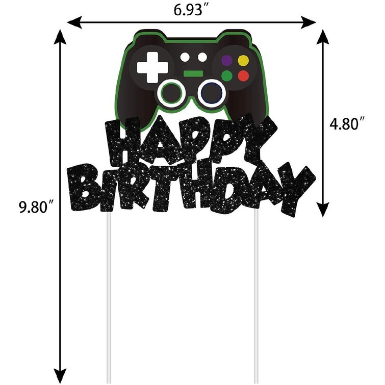 jintokys video game glitter cake topper wayfair