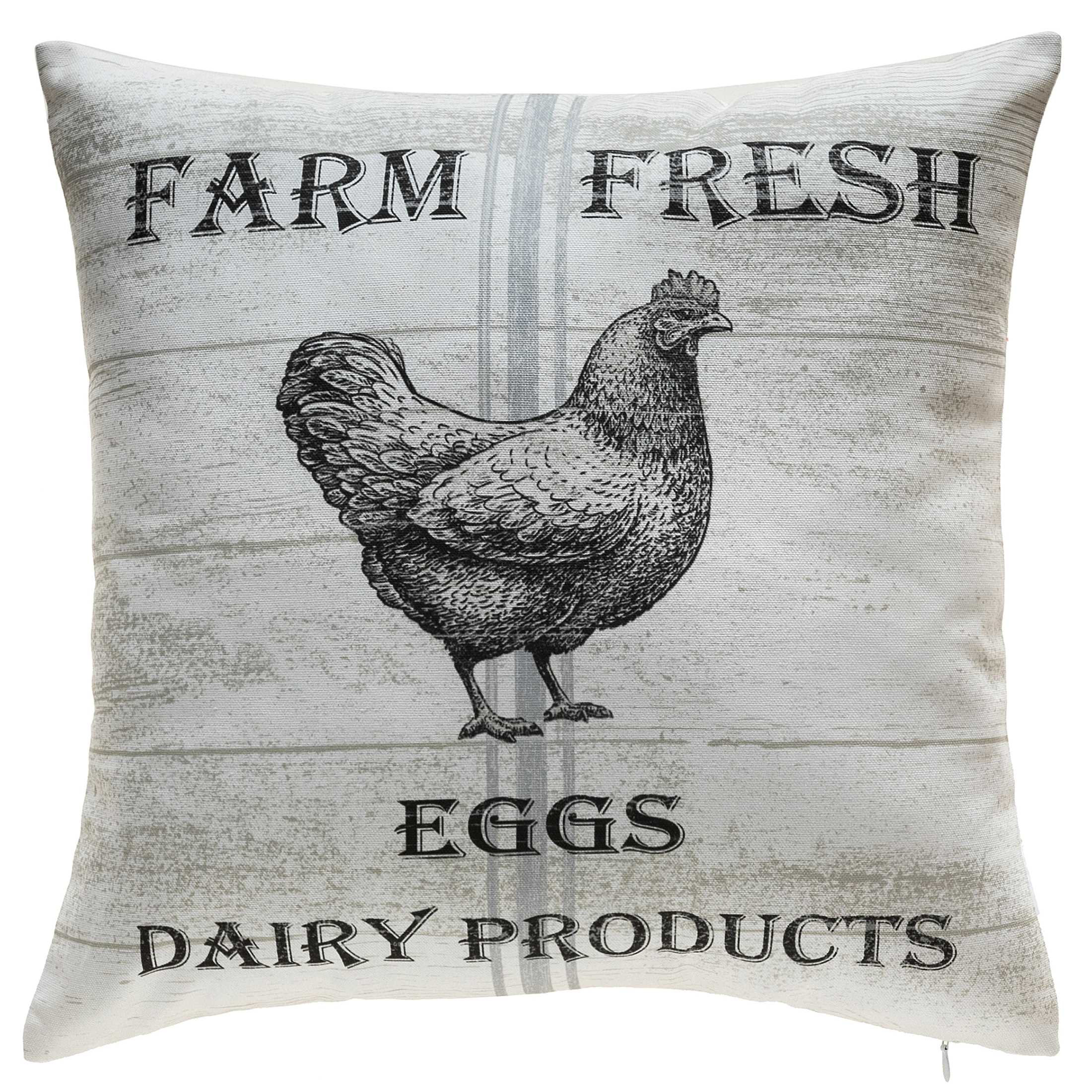 Gracie Oaks Nila Farm Fresh Eggs Indoor Outdoor Cotton Throw