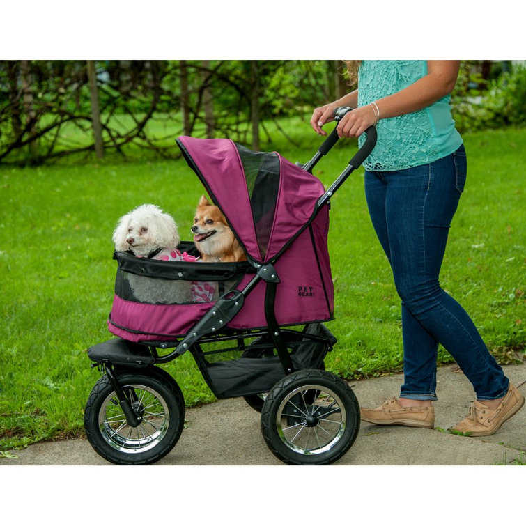no zip double pet stroller
