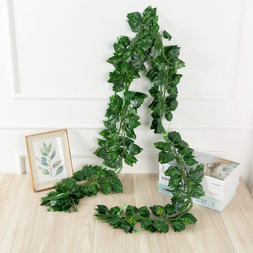 2*Garden Leaf Plant Vine Fake Artificial Greenery Hanging Lvy Garland Home Decor
