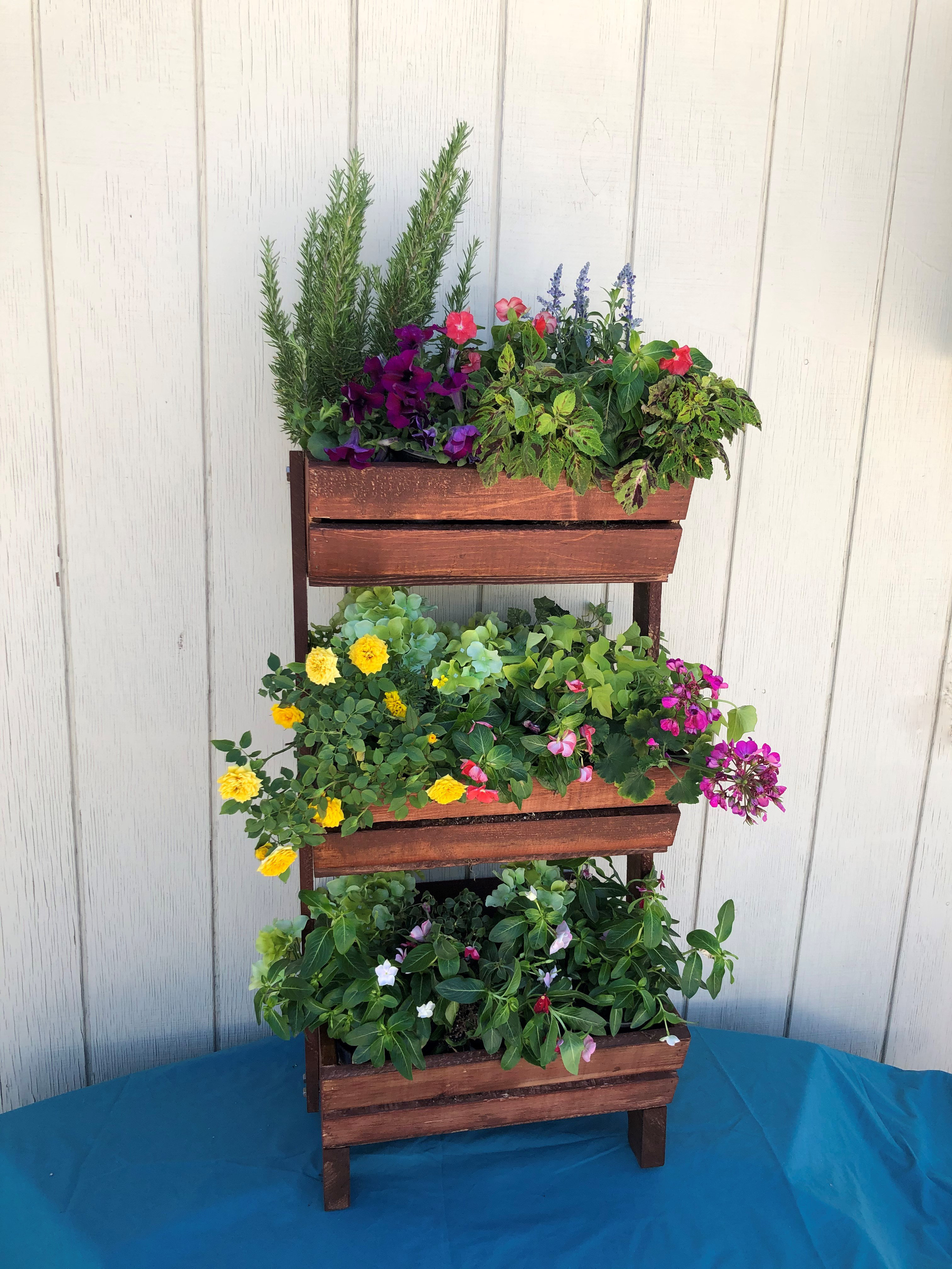wayfair standing planter on August Grove Kor Standing Wood Vertical Garden Wayfair