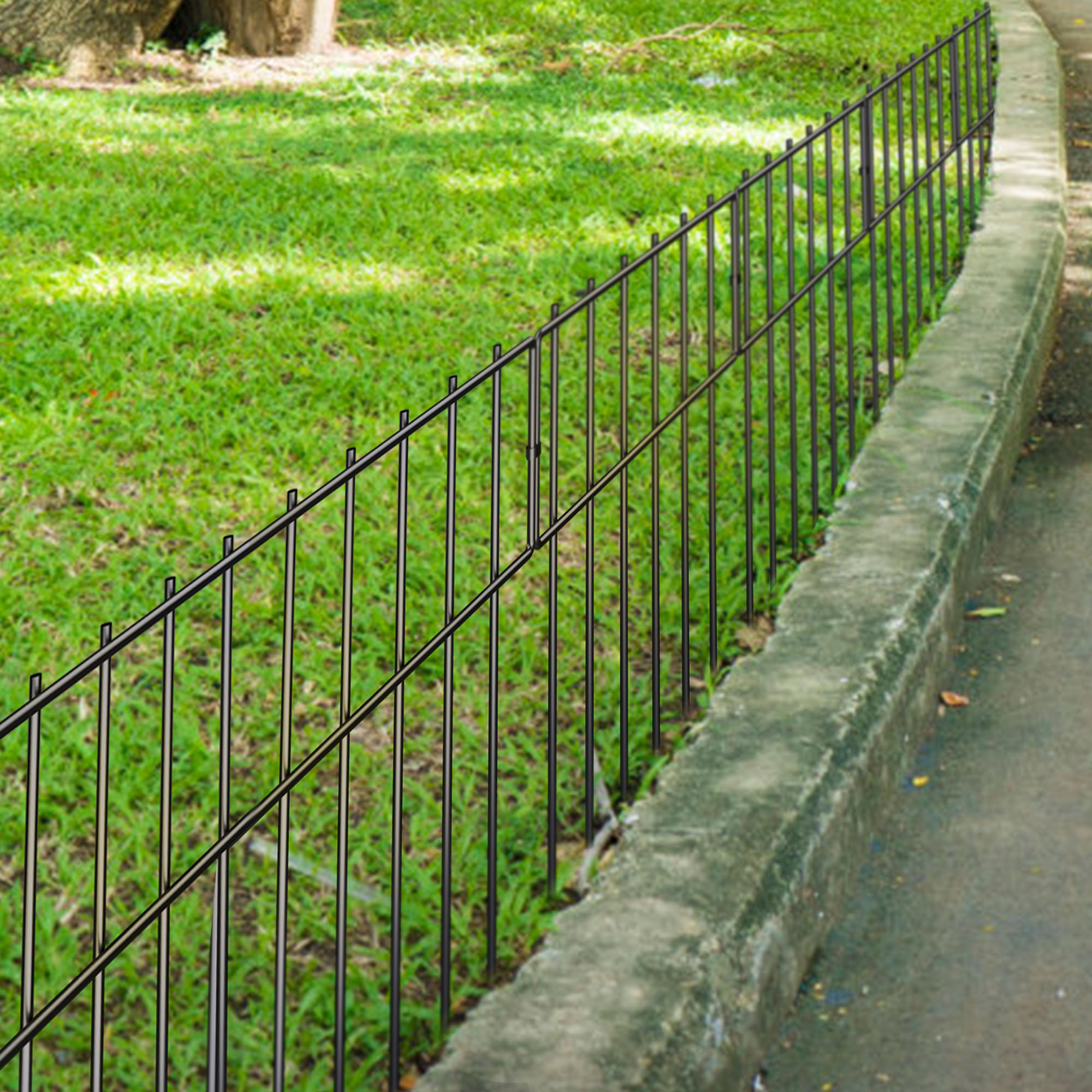 BTY 2 ft. H x 1 ft. W Garden Metal Fence Panel Wayfair