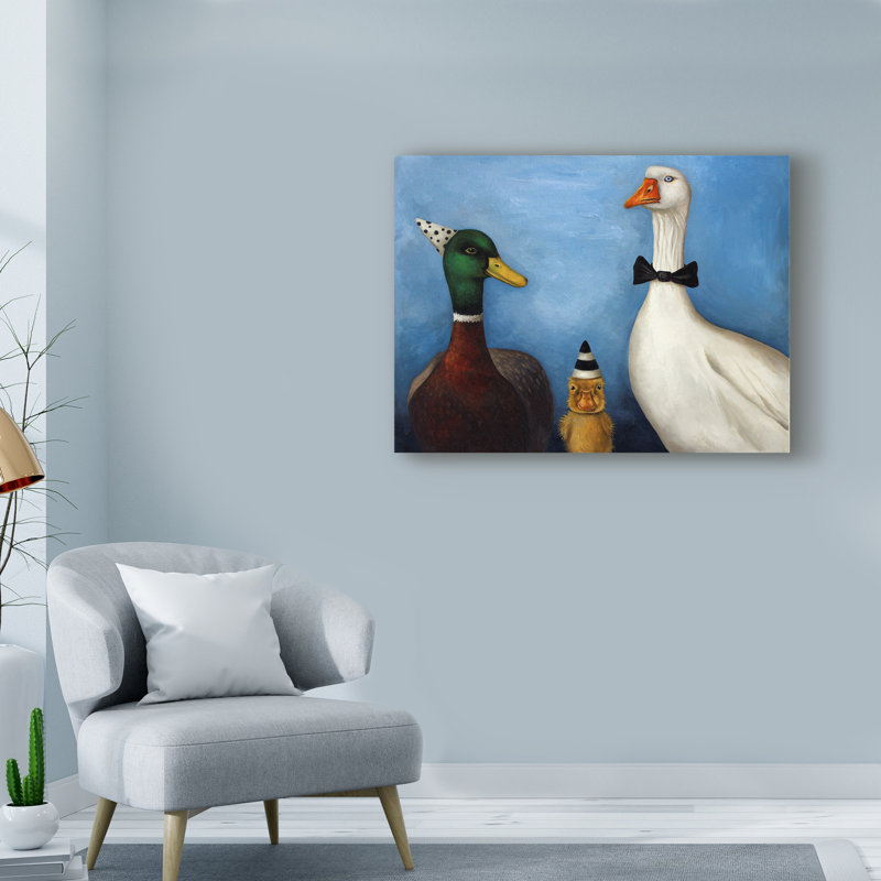 Winston Porter Duck Duck Goose Acrylic Painting Print On Wrapped