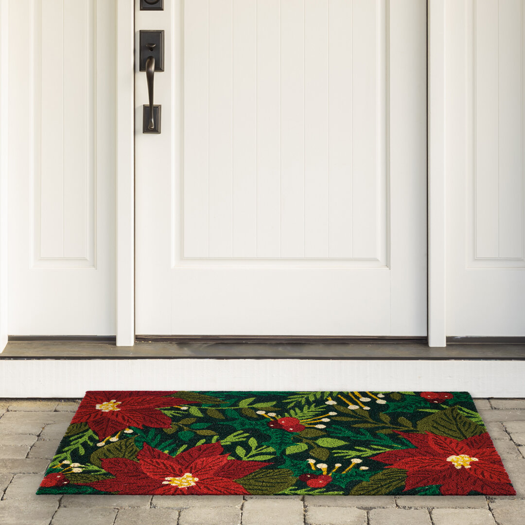   Coir Doormat with Heavy-Duty PVC Backing 18" x 30"  By Catalina Home 
