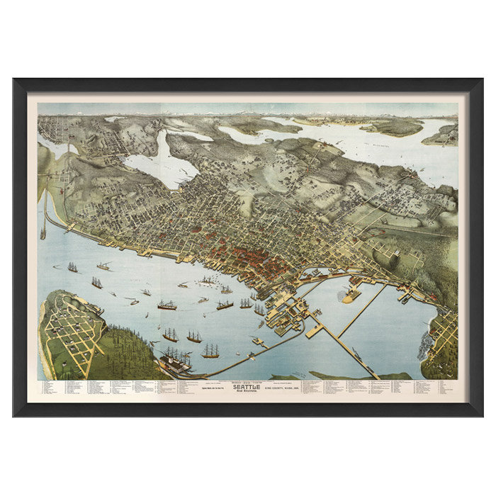 Seattle, 1891 Framed Graphic Art