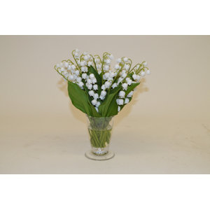 White Lily of The Valley in Parfait Vase