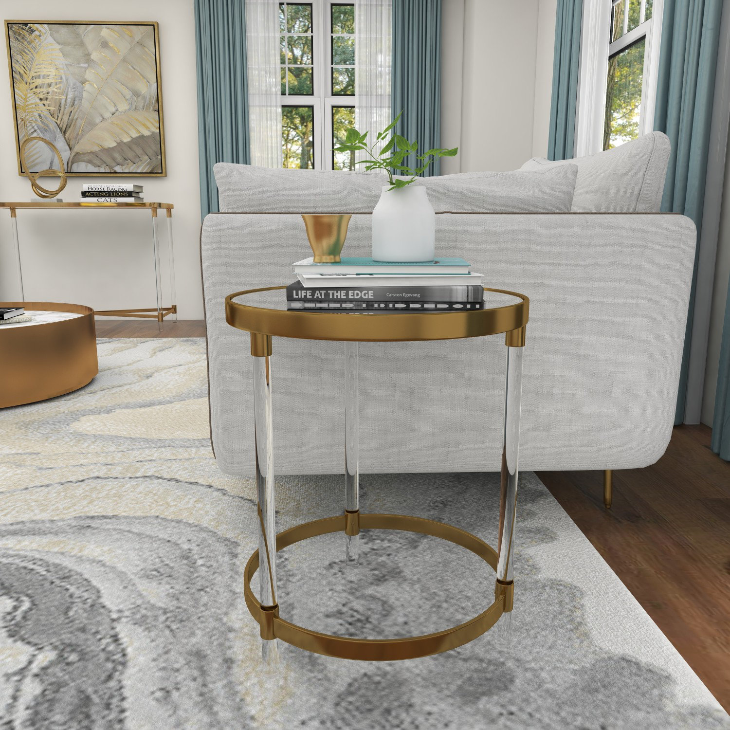 wayfair acrylic side table