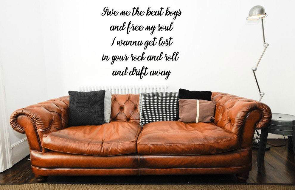 Trinx Drift Away Song Lyrics Music Wall Decal Wayfair