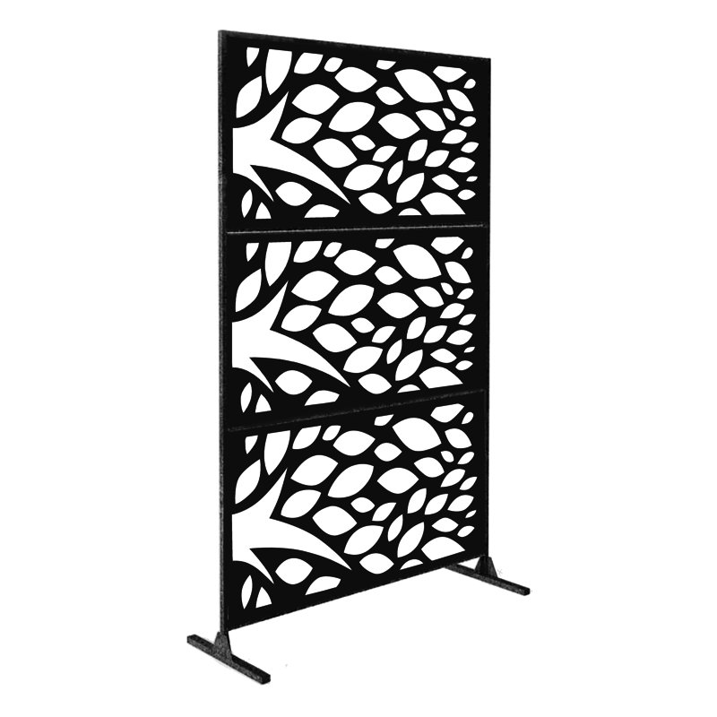 E Joy 6 5 Ft H X 4 Ft W Laser Cut Metal Fence Panel Wayfair