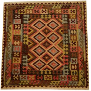 Kilim Hand-Woven Red Area Rug