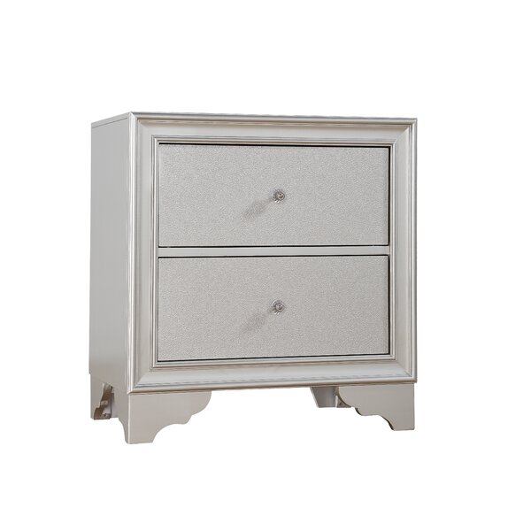 House of Hampton® Finnley Solid + Manufactured Wood Nightstand ...