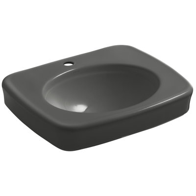 Bancroft Ceramic 24 Pedestal Bathroom Sink Kohler Finish Thunder