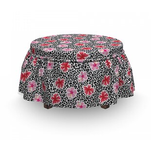 Blossoming Hawaiian Flowers Ottoman Slipcover (Set Of 2) By East Urban Home