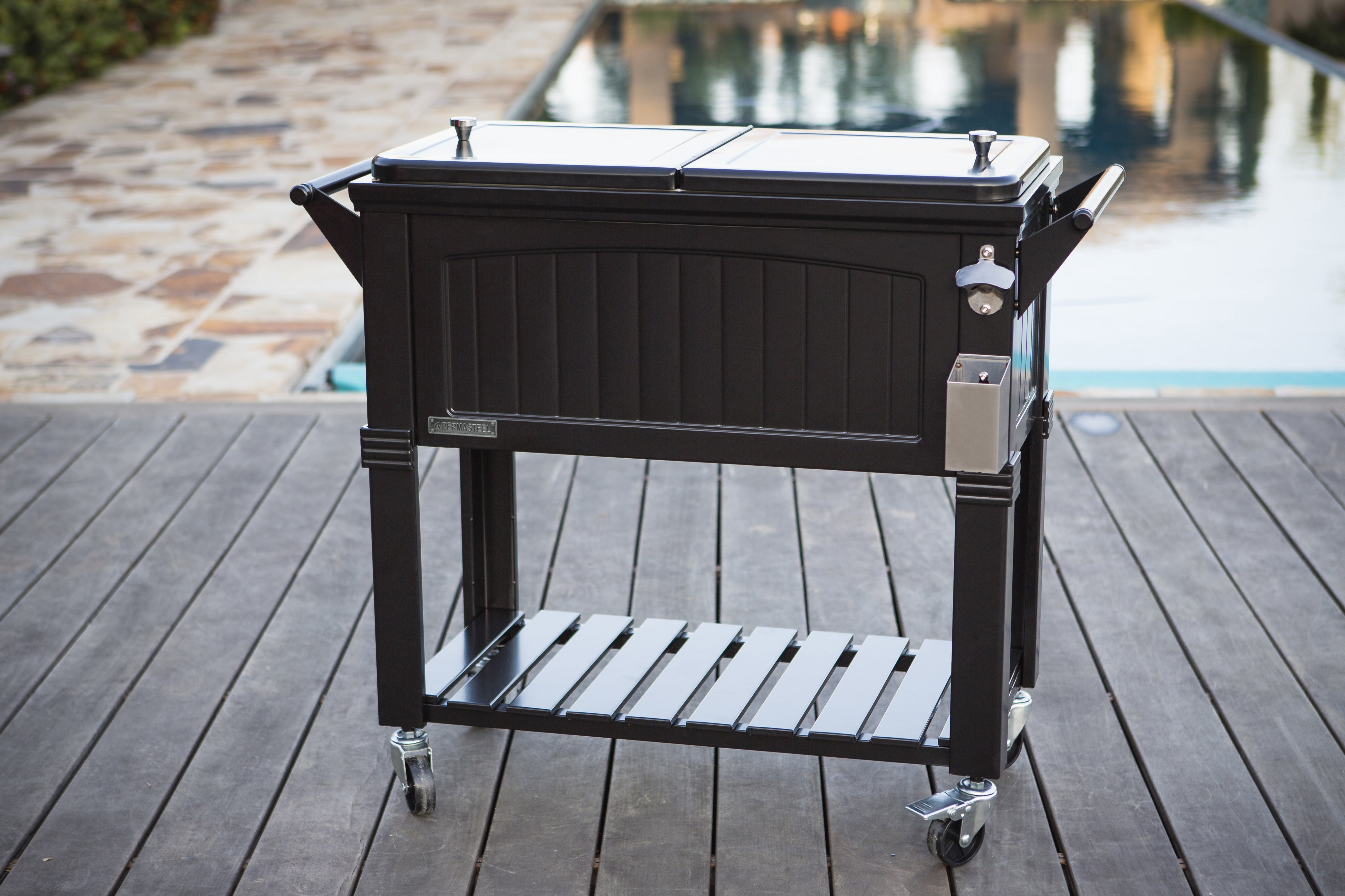80 Qt Antique Patio Rolling Cooler Reviews Birch Lane 80 Qt Antique Patio Rolling Cooler
