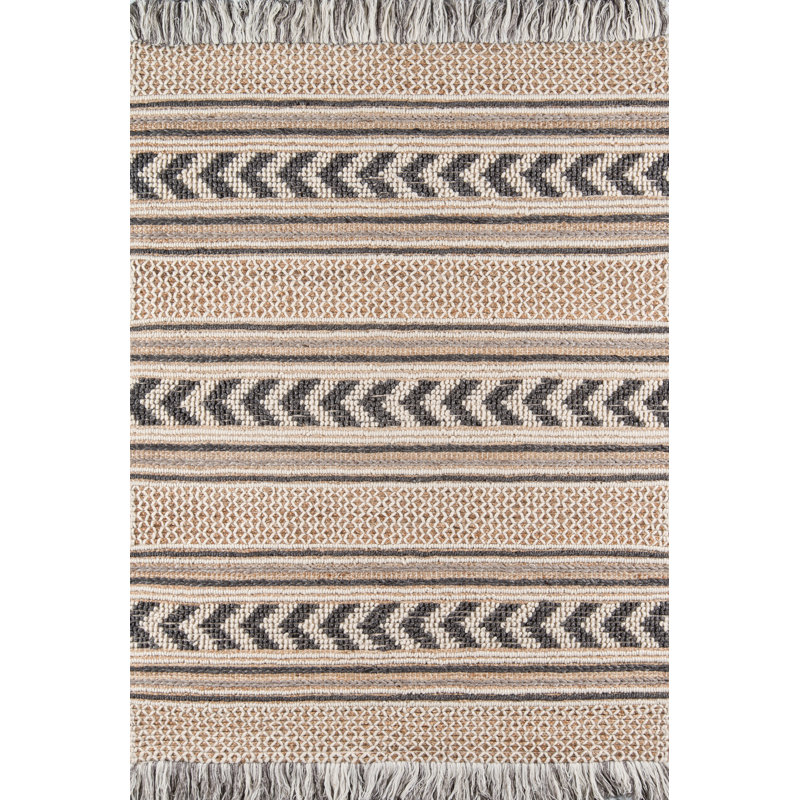 Damien Handwoven Flatweave Beige/Gray Area Rug