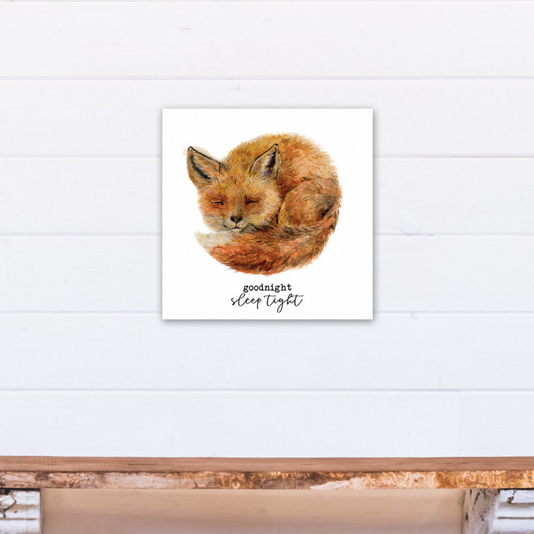Zoomie Kids Meadowbrook Goodnight Sleep Tight Fox Canvas Art Wayfair