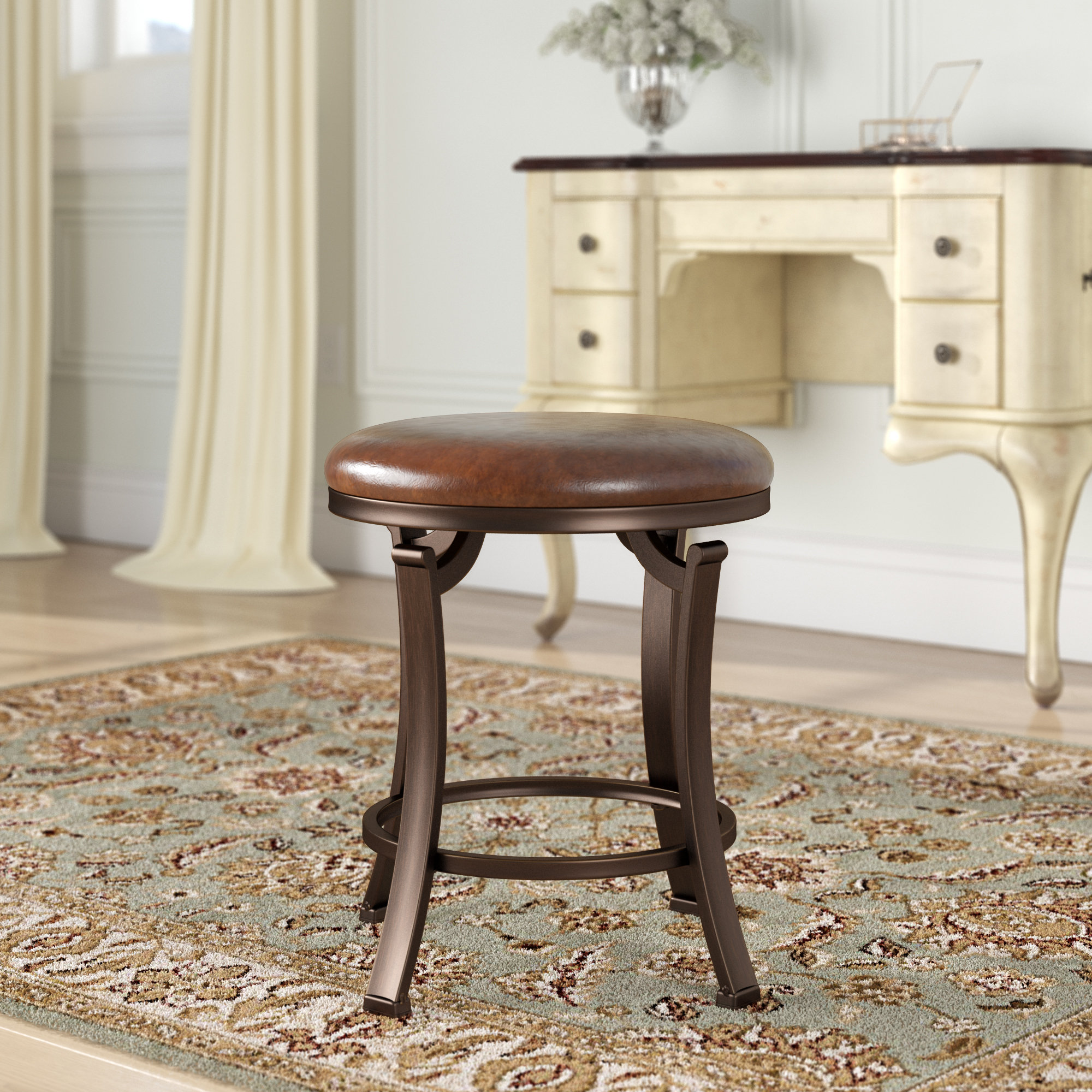 bronze vanity stool