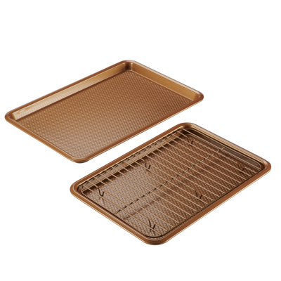 Ayesha Curry Non Stick Cookie Baking Sheet Set Ayesha Curry Color: Copper