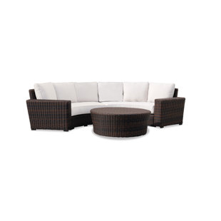 Montecito Curved Loveseat with Sunbrella Cushions
