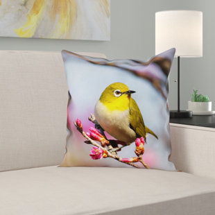 yellow bird pillow