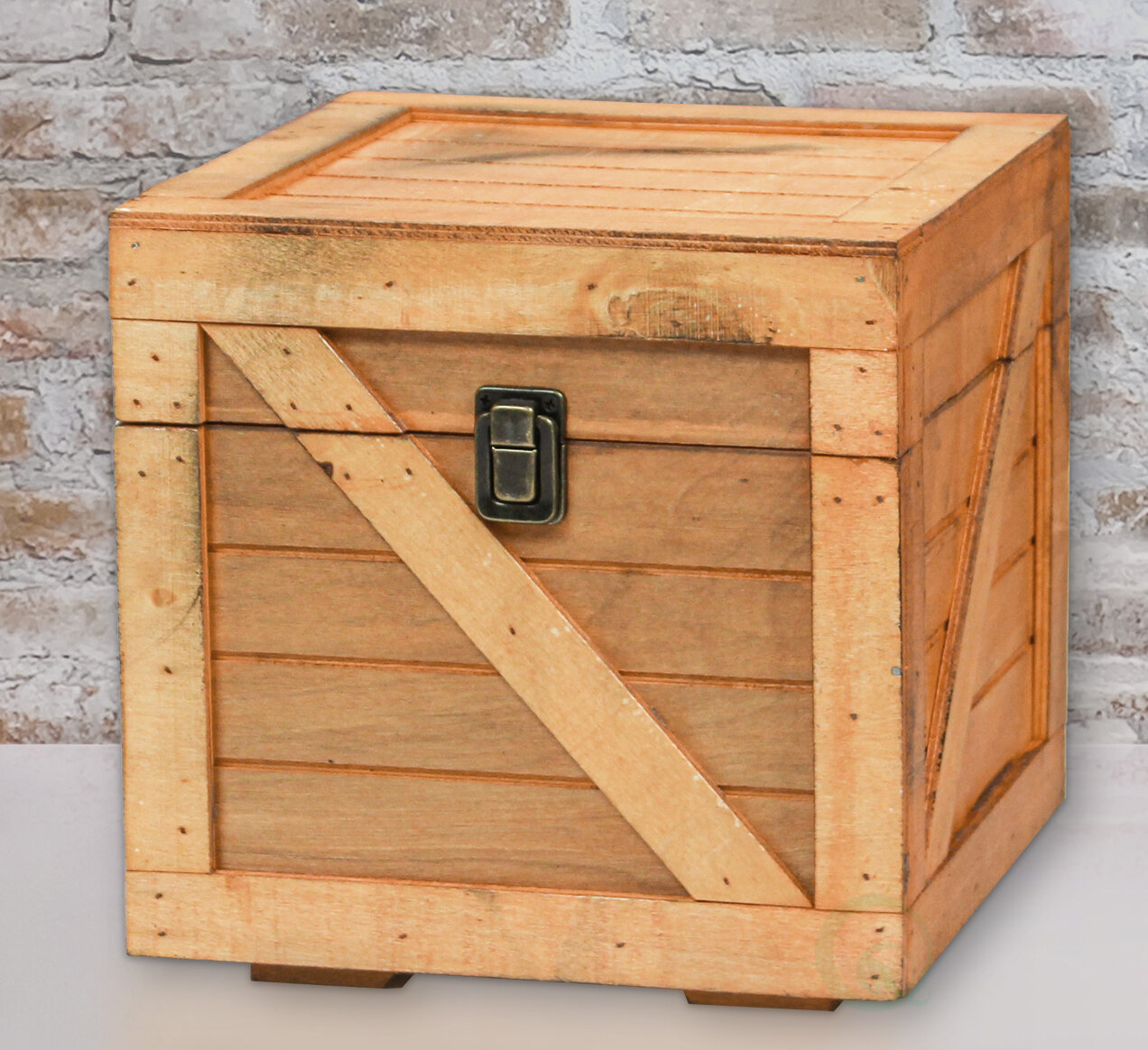 wooden a box