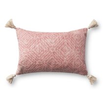 Fall Farmhouse Floral Fancy Rectangle Lumbar Accent Throw Pillow Cover for Home 12x20 Blush Pink