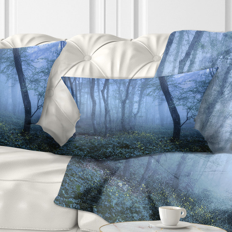 East Urban Home Trail Through Fall Forest Landscape Photo Lumbar Pillow Wayfair