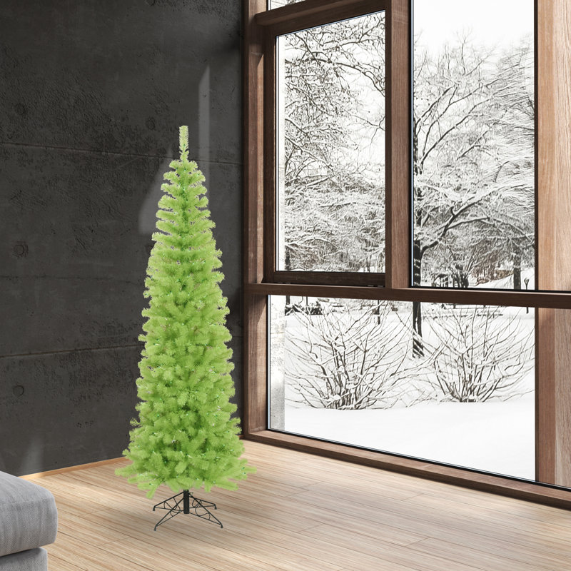 The Holiday Aisle® Pencil 5.5’ Lime Green Pine Artificial Christmas